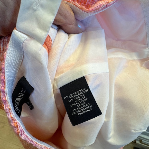 Lafayette 148 New York Shoshanna Vibrant Pink and Orange Pencil Skirt - Picture 14 of 15